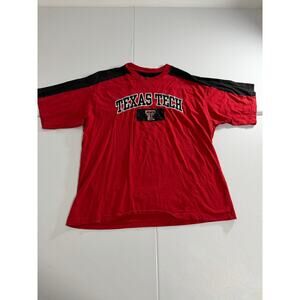 Texas Tech Embrodiered Logo T Shirt Size 2XL Men’s Red and Black